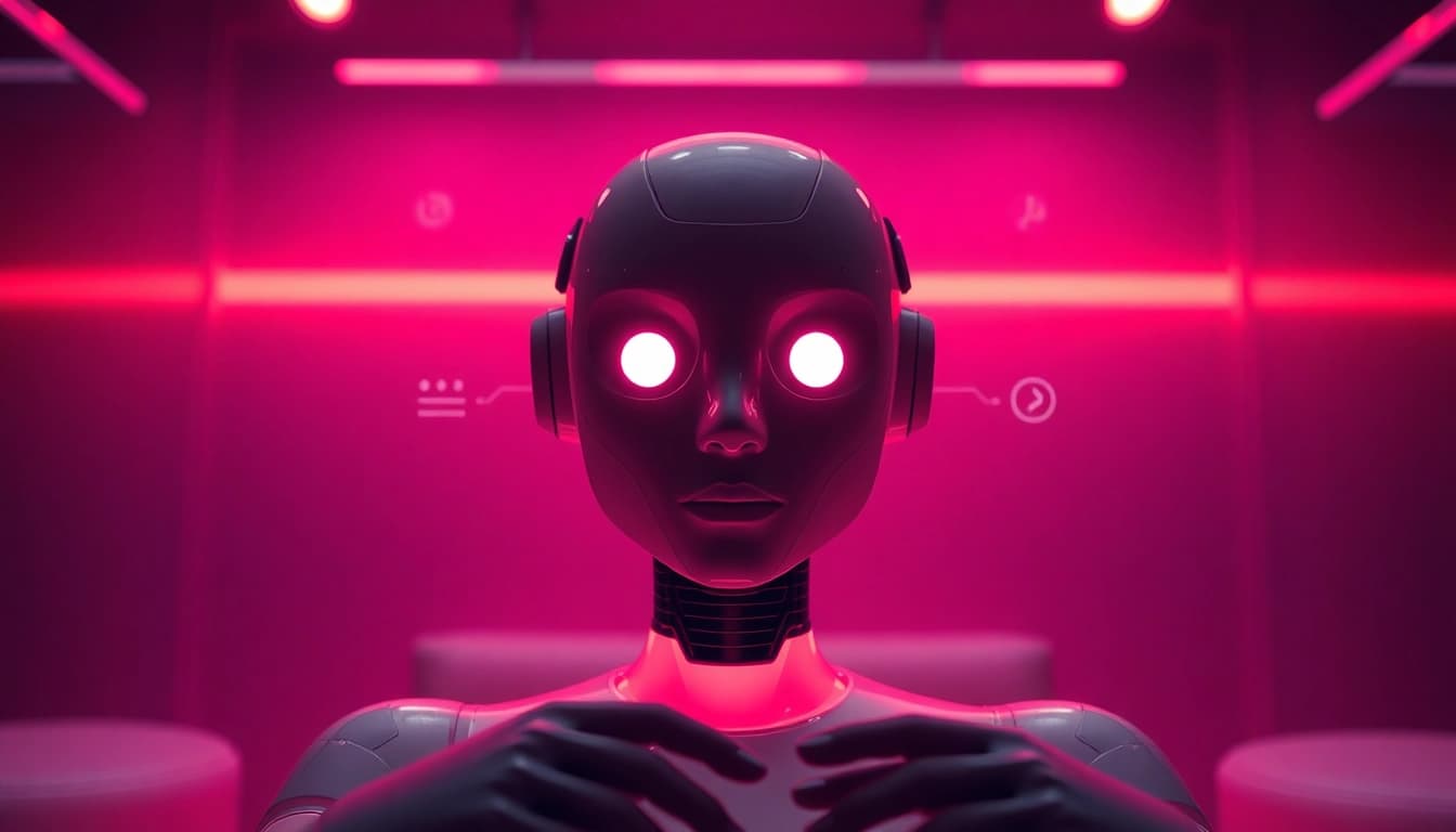 Engaging interaction with a sex ai chat chatbot, showcasing a friendly digital companion in an inviting environment.