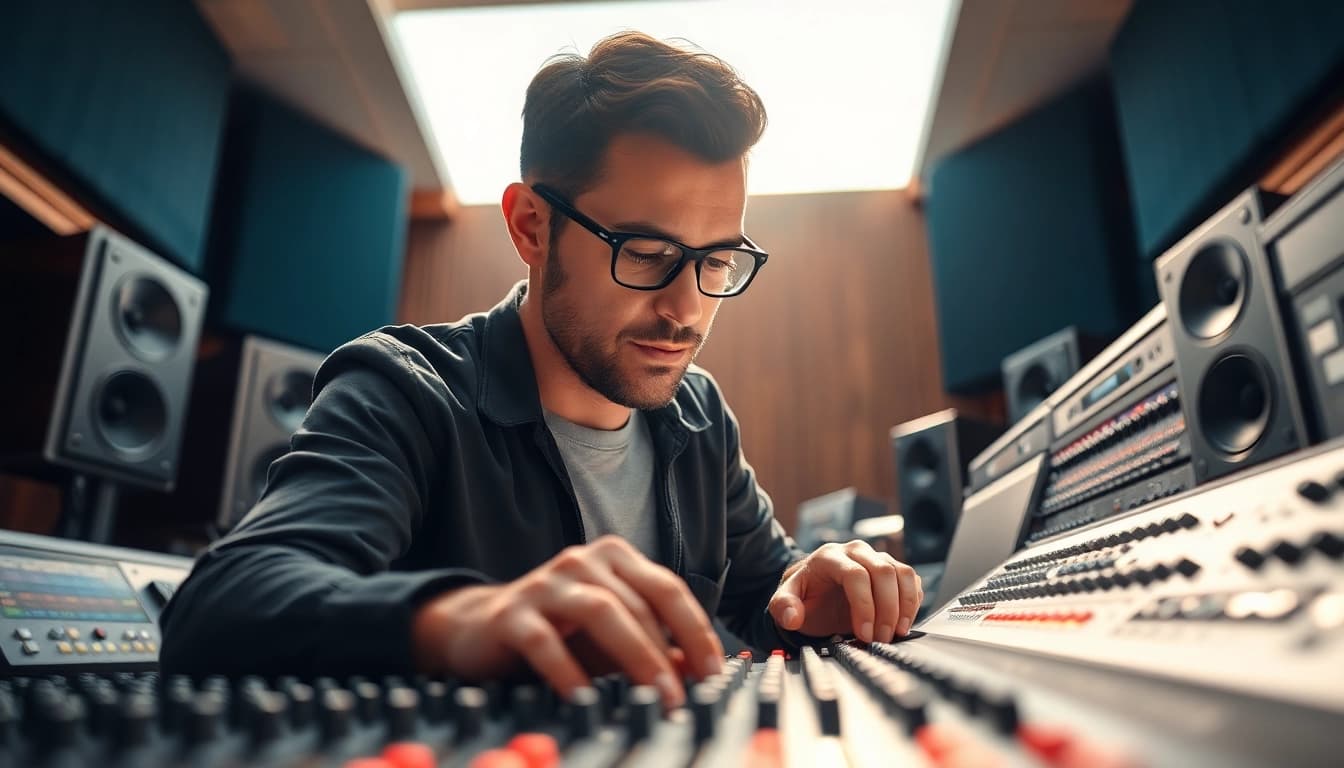 Optimize your tracks with online audio mastering performed by a professional in a studio