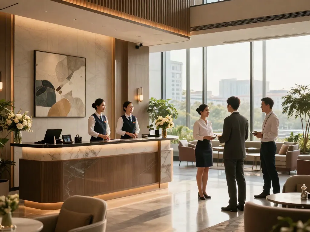 rokok88 hotel lobby welcoming ambiance with modern decor and friendly staff