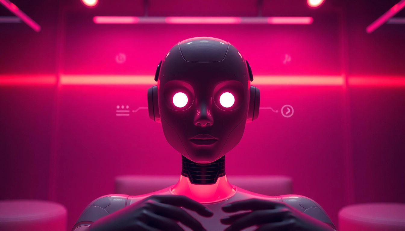 Engaging interaction with a sex ai chat chatbot, showcasing a friendly digital companion in an inviting environment.