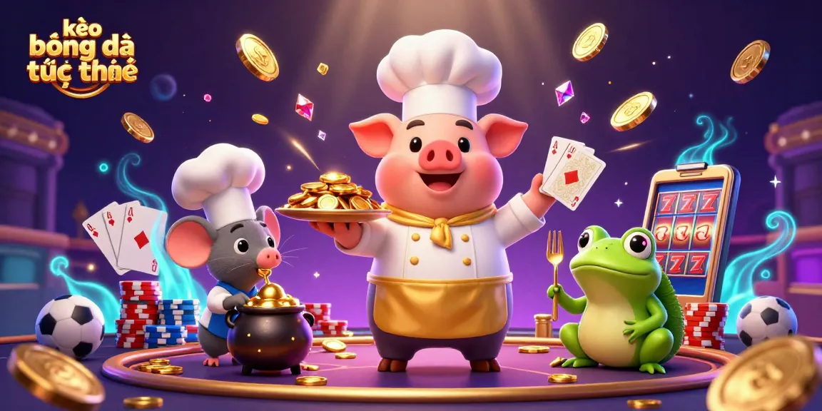 Engage in kèo bóng đá trực tuyến with fun 3D characters and vibrant sports betting elements!