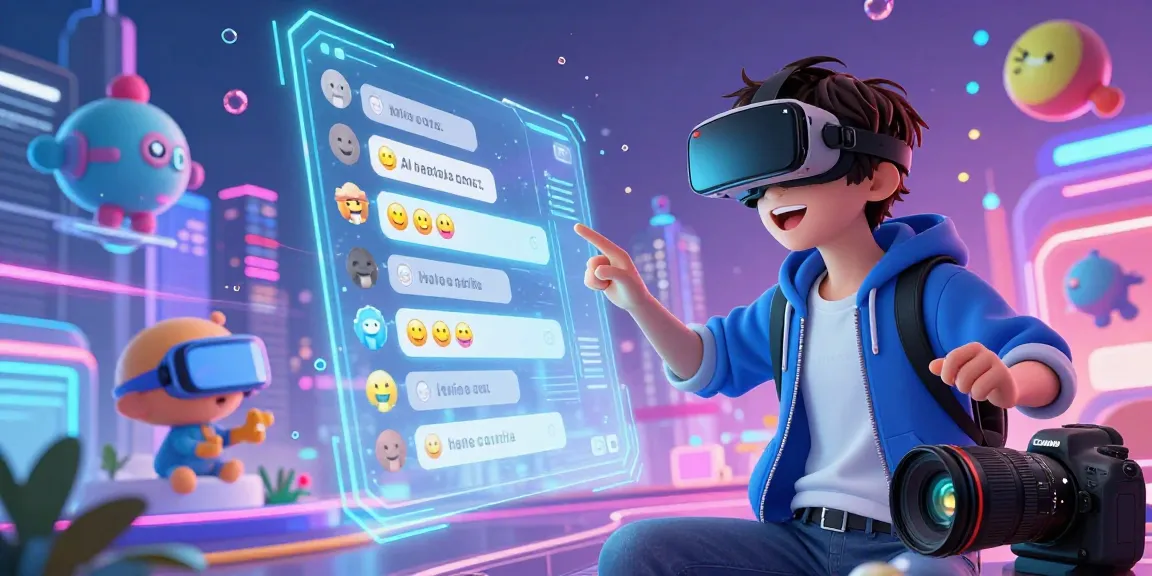 Engaging AI hentai chat featuring a vibrant anime character interacting with a holographic interface in a futuristic digital landscape.