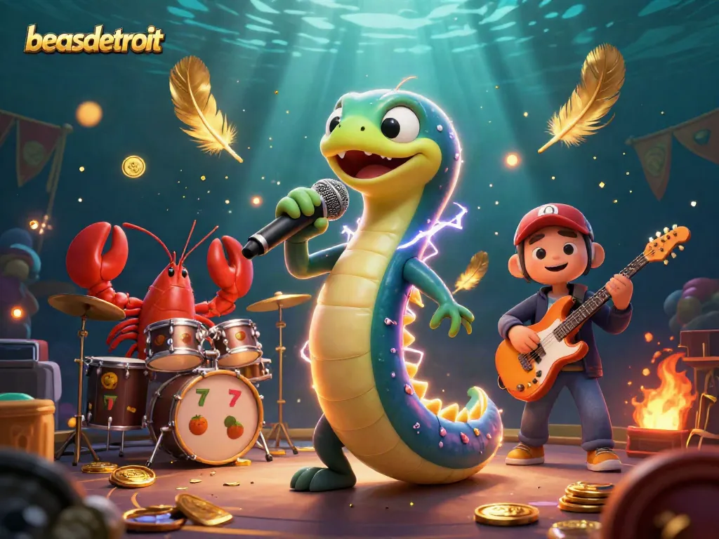 Experience thrilling gameplay at beasdetroit with a vibrant underwater casino scene featuring unique characters.