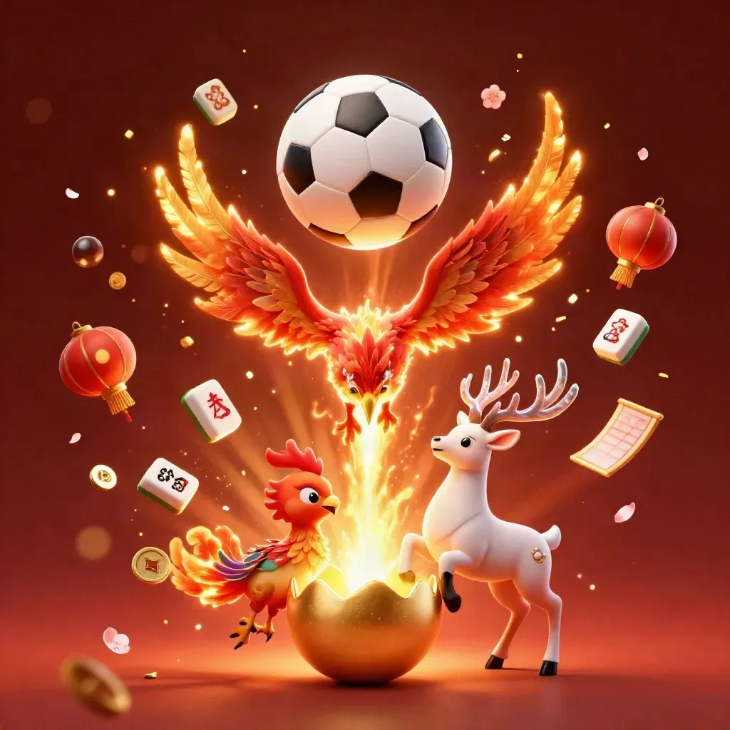 Fenice, cerbiatto e pallone da basket in un’esplosione dorata e neon.