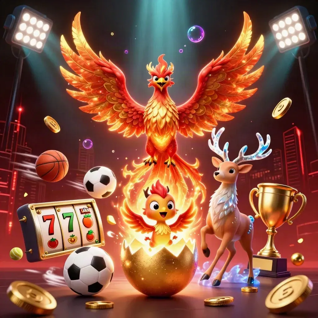 Fenice, cerbiatto e pulcino d’oro tra slot, monete e luci neon