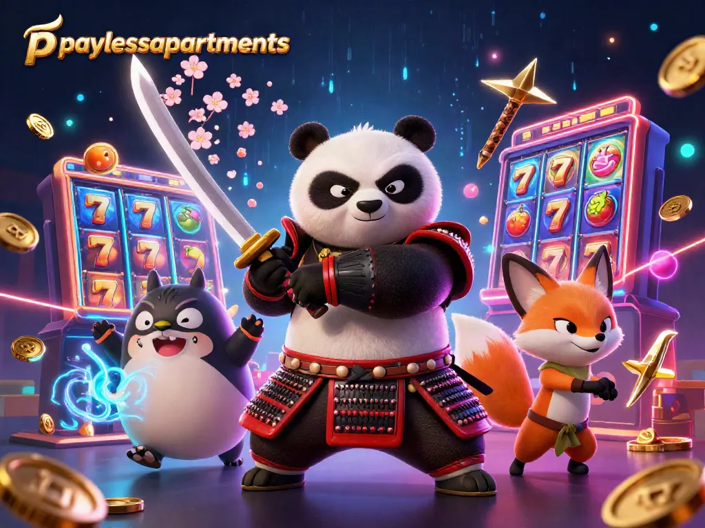 Engage with paylessapartments by exploring vibrant slot themes in this energetic casino scene.
