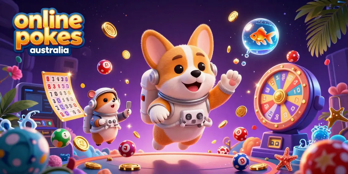 Experience thrilling online pokies Australia with vibrant cartoon characters in a dynamic casino scene.